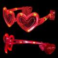 Heart Shaped Red Light Up Sunglasses - 5 Day